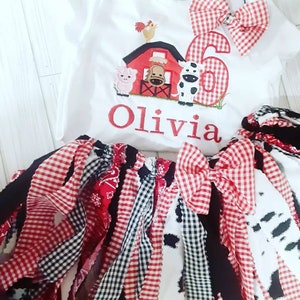 6th birthday, farm birthday, barn theme birthday, farm theme birthday outfit, cow birthday, farm animal birthday, cow girl birthday
