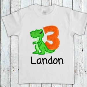 Camisa de aniversário com tema de dinossauro - camiseta para meninos - Camisa de aniversário de Dino - Camisa de aniversário personalizada - Camisa de aniversário de dinossauro - Festa de dinossauro