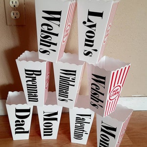 Personalized Popcorn Pop Corn Tub Bucket- Family Gift -Housewarming  Birthday Gift Family  gifts Family