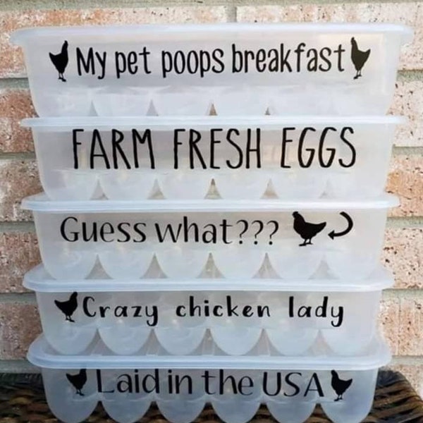 Funny egg cartons,chicken cooper, egg carton,house warming gift, egg holder, farm fresh, egg container,  gifts- custom gifts