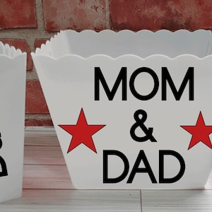 Personalized Popcorn Pop Corn Tub Bucket- Family Gift -Housewarming gift- Birthday Gift Family Christmas gifts Family