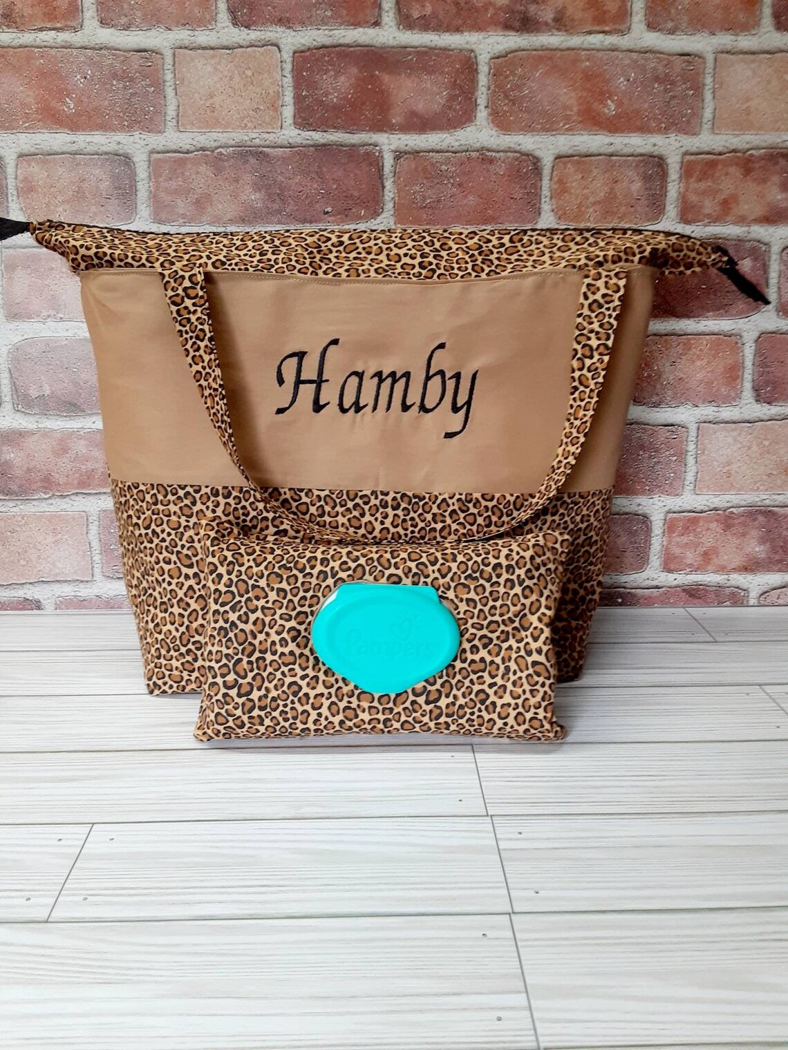 Cheetahmonogrammed Diaper Bag Custom Diaper Bag Leopard Etsy