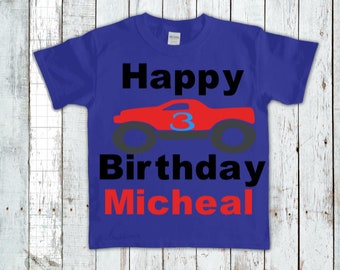 Race car Birthday  shirt, race car birthday ,  car shirt personalized race car shirt, birthday shirt, blue shirt