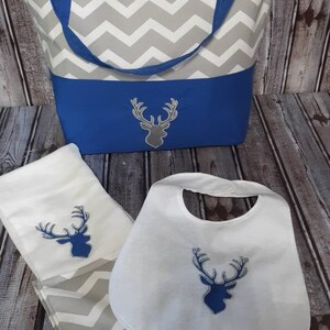 Diaper bag, custom diaper bag- deer diaper bag- baby gifts, baby shower gifts- boy diaper bags- custom bags