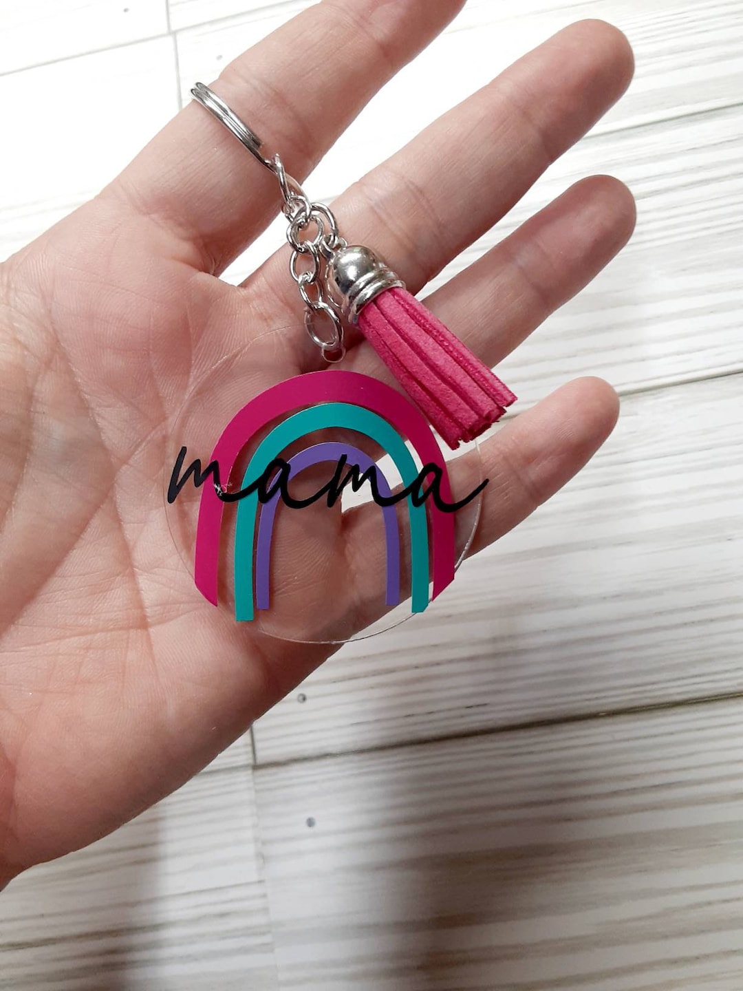 Key Rings For Mom Monogramed Keychain- Key Ring for Mom- - Gifts for Mom- Personalized ...