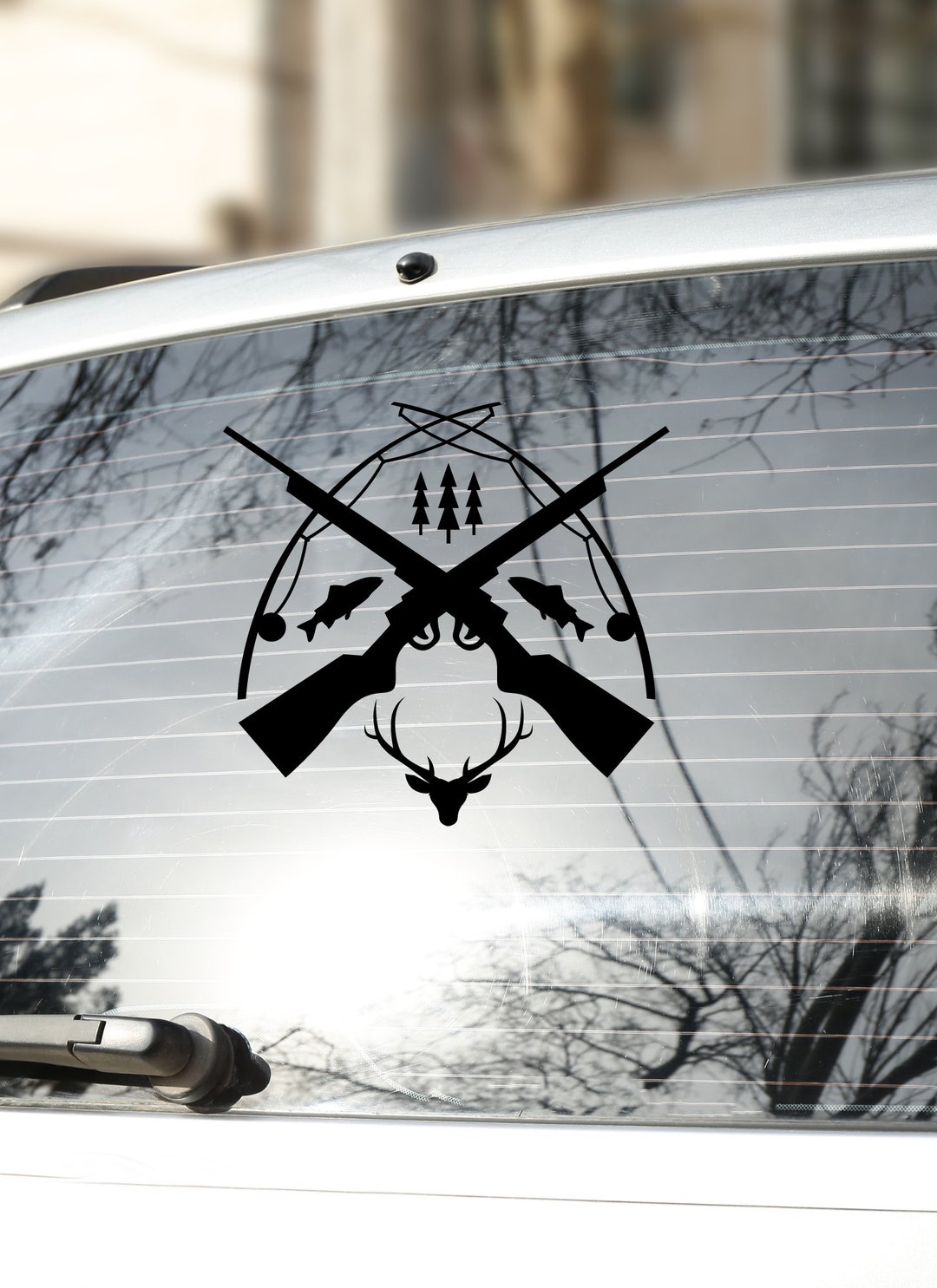 Hunting and Fishing Car Decal- Bumper Sticker- Dad Gifts- Decals for ...