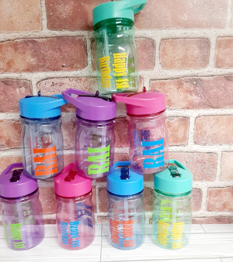 Personalized Kids Cups With Straws Party Favors Personalized Etsy