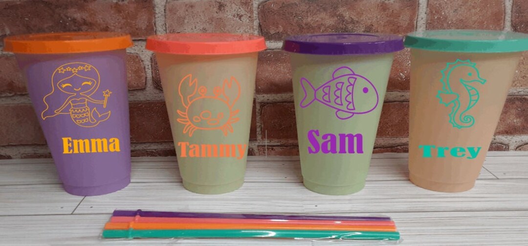 Personalized Cups With Straw Travel Cups Reusable Cupscups for Kids
