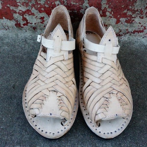 HUARACHE TAMAZULA Pihuamo Retro Natural Beige  mexican sandals &#39;&#39;ACME&#39;&#39;- mrm5