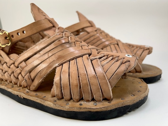 TUXPENSE CLASSIC RETRO Natural mexican sandals hu… - image 8