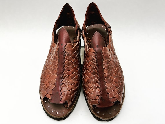 PETATILLO MR OLVERA Oiled Vintage mexican sandals… - image 1