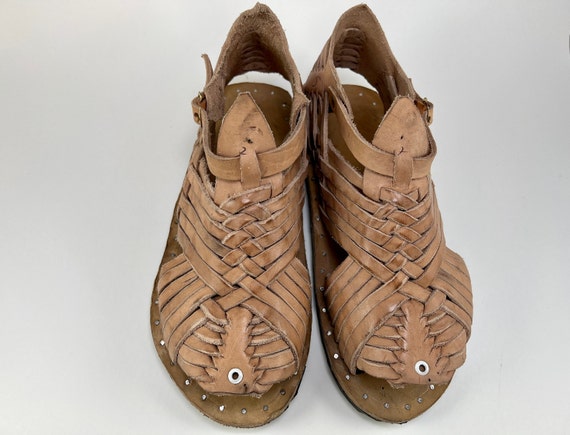 TUXPENSE CLASSIC RETRO Natural mexican sandals hu… - image 1