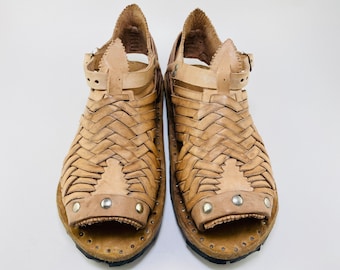 PIHUAMO THE ORIGINAL Classic Color Natural ''Acme” mexican sandals  huaraches -mrm1