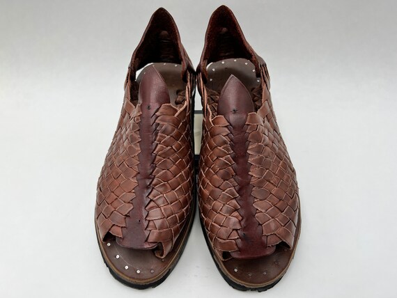 PETATILLO MR OLVERA Oiled Vintage mexican sandals… - image 4