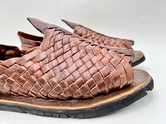 PETATILLO MR OLVERA Oiled Vintage mexican sandals… - image 8