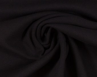 Bord-côtes tissu noir EXTRA WIDE 0,5 m x VB