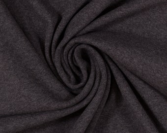 Cuff fabric anthracite dark grey mottled EXTRA WIDE 0.5 m x VB