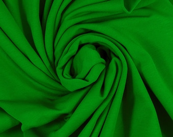 Jersey Stoff Uni - grün 0.5m x VB