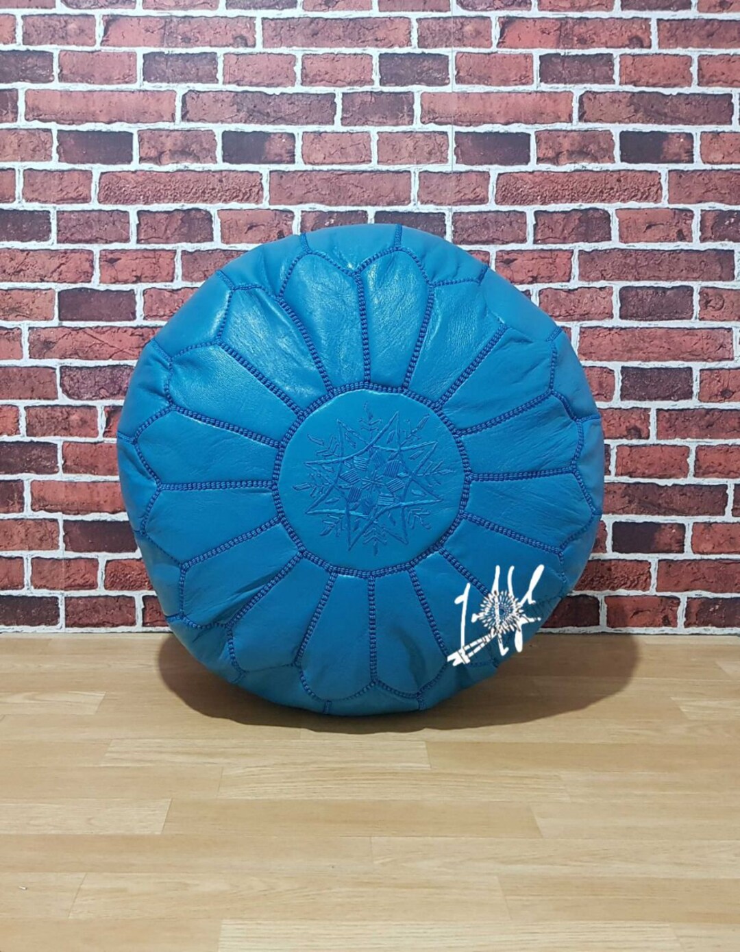 LEATHER OTTOMAN POUF Outdoor Pouf Ottoman Handmade Etsy