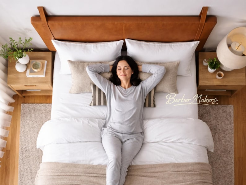 Authentic Woven Leather Wall Hanging Headboard | Brown Full Grain Leather Headboard | King Size Farmhouse Mounted Bed Headboard image 3