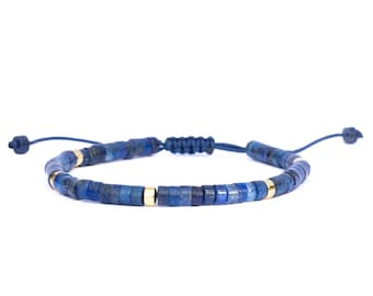 Men’s Lapis Lazuli Bracelet – Adjustable, Waterproof & Handmade with Natural Healing Stones