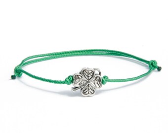 Celtic bracelet 4 leaf clover bracelet  - Good luck charm