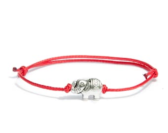 Bracelet éléphant unisexe, bracelet porte-bonheur avec cordon protecteur, bracelet ajustable et étanche, cadeau porte-bonheur