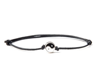 Yin Yang Bracelet for Men and Women, Adjustable Cord Balance Bracelet, Minimalist Couples Bracelet, Zen Harmony Gift