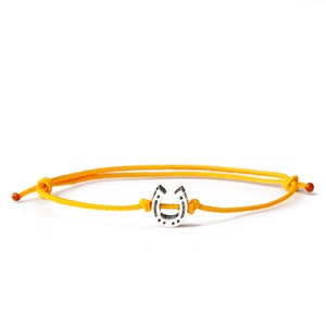 Horseshoe Good Luck bracelet - Unisex Waterproof adjustable rope - Handmade UK
