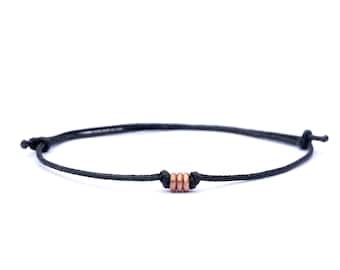 Healing solid Copper bracelet - Everyday protection wristband  - Paracord rope