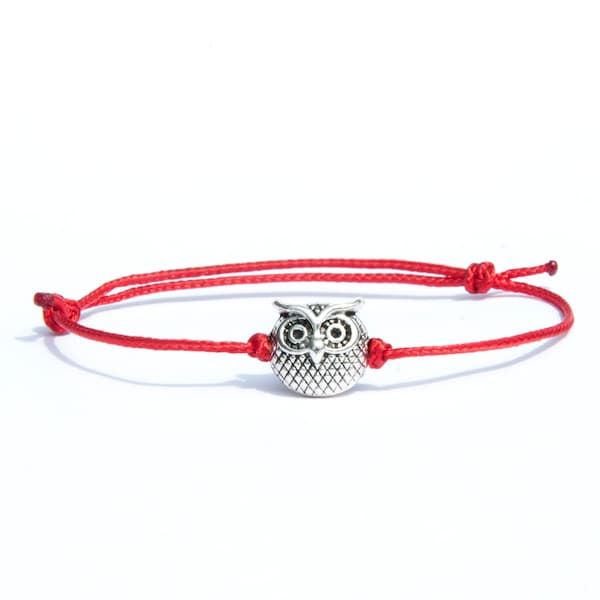Owl bracelet - Protection amulet  - Adjustable waterproof homme femme String