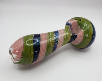 Hand Blown Thick 4 1/2" Glass Dichro Pipe