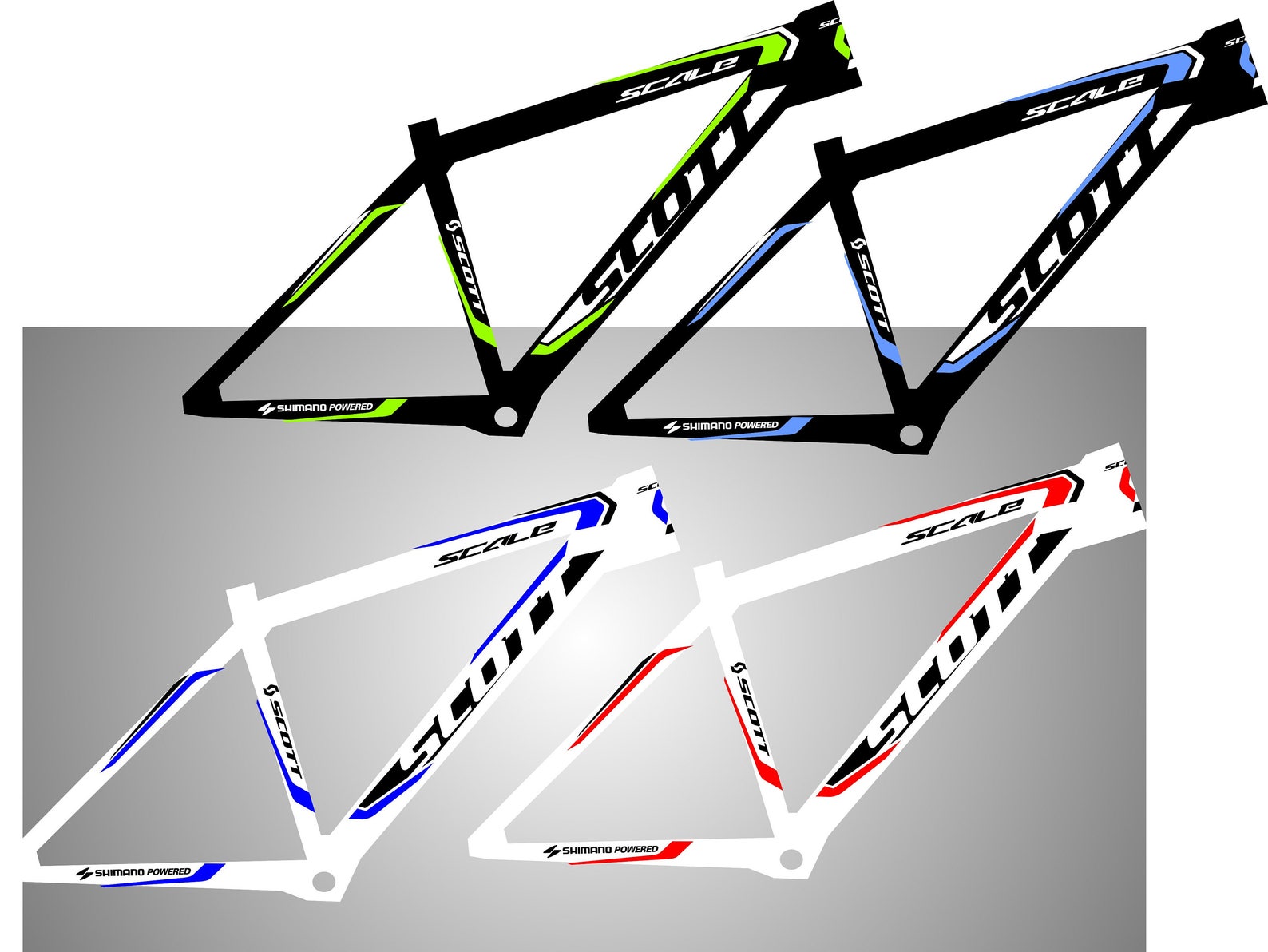 scott bike frame decals