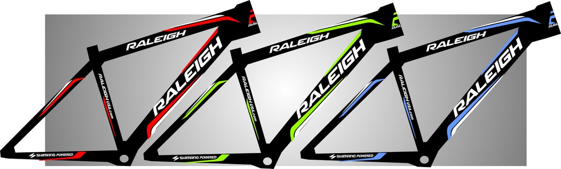 raleigh bike frame stickers