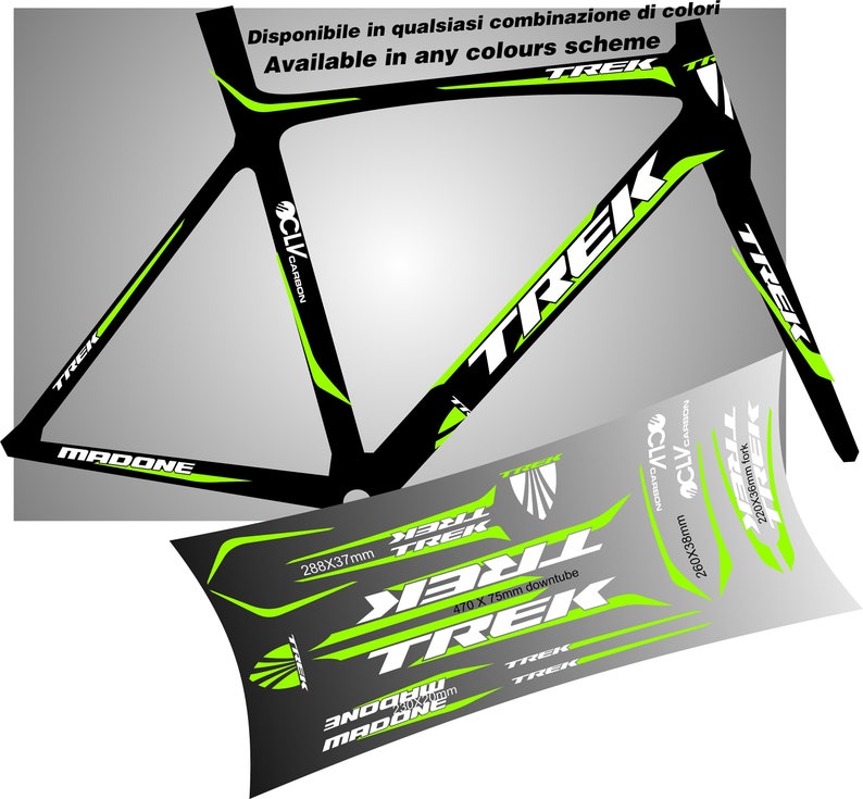 TREK madone graphic stickers decal autocollant aufkleber | Etsy