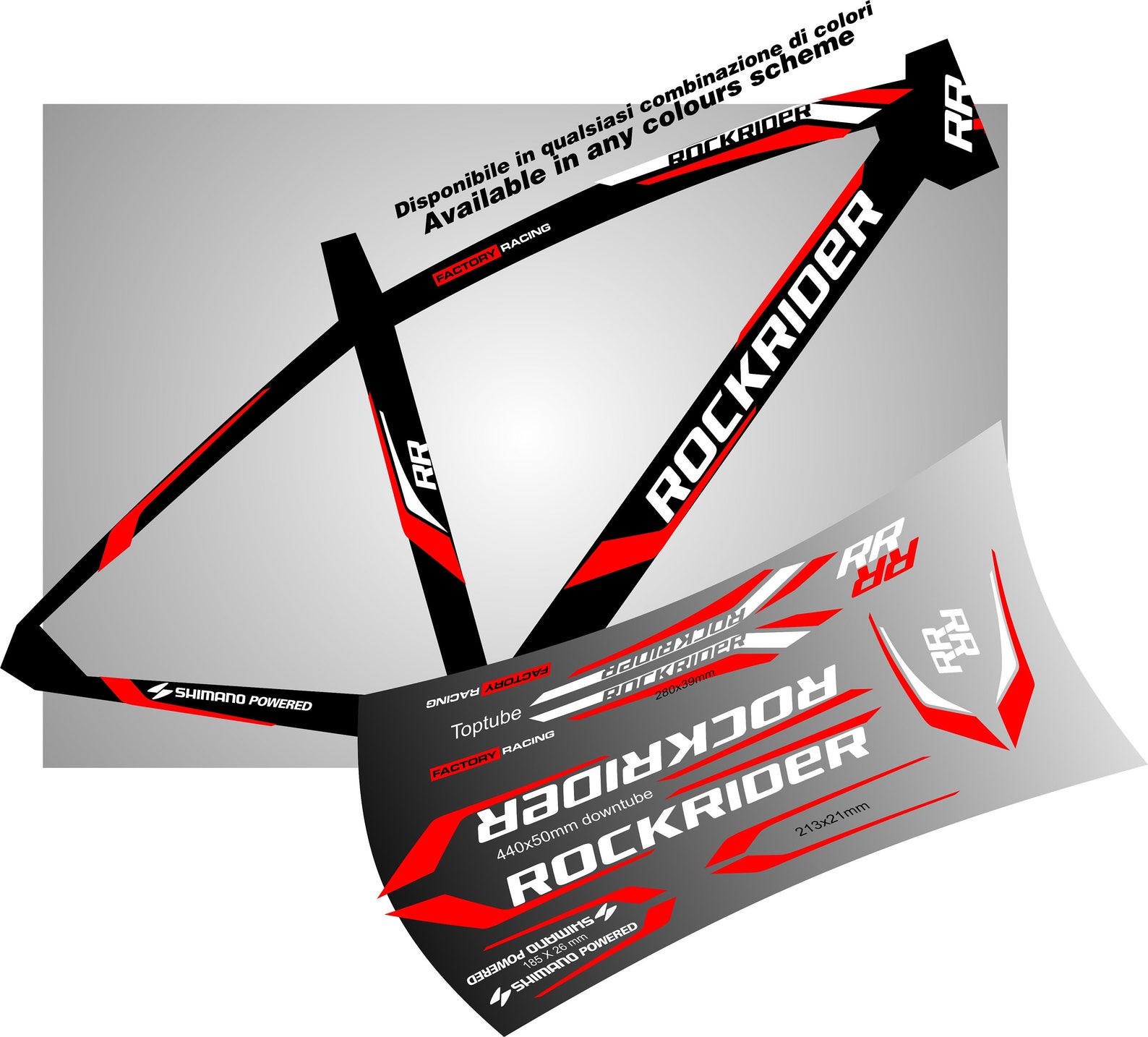 ROCKRIDER btwin mtb graphic stickers decal autocollant Etsy