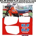 KAWASAKI KLR250 KLR 250 stickers decals aufkleber autocollant pegatinas