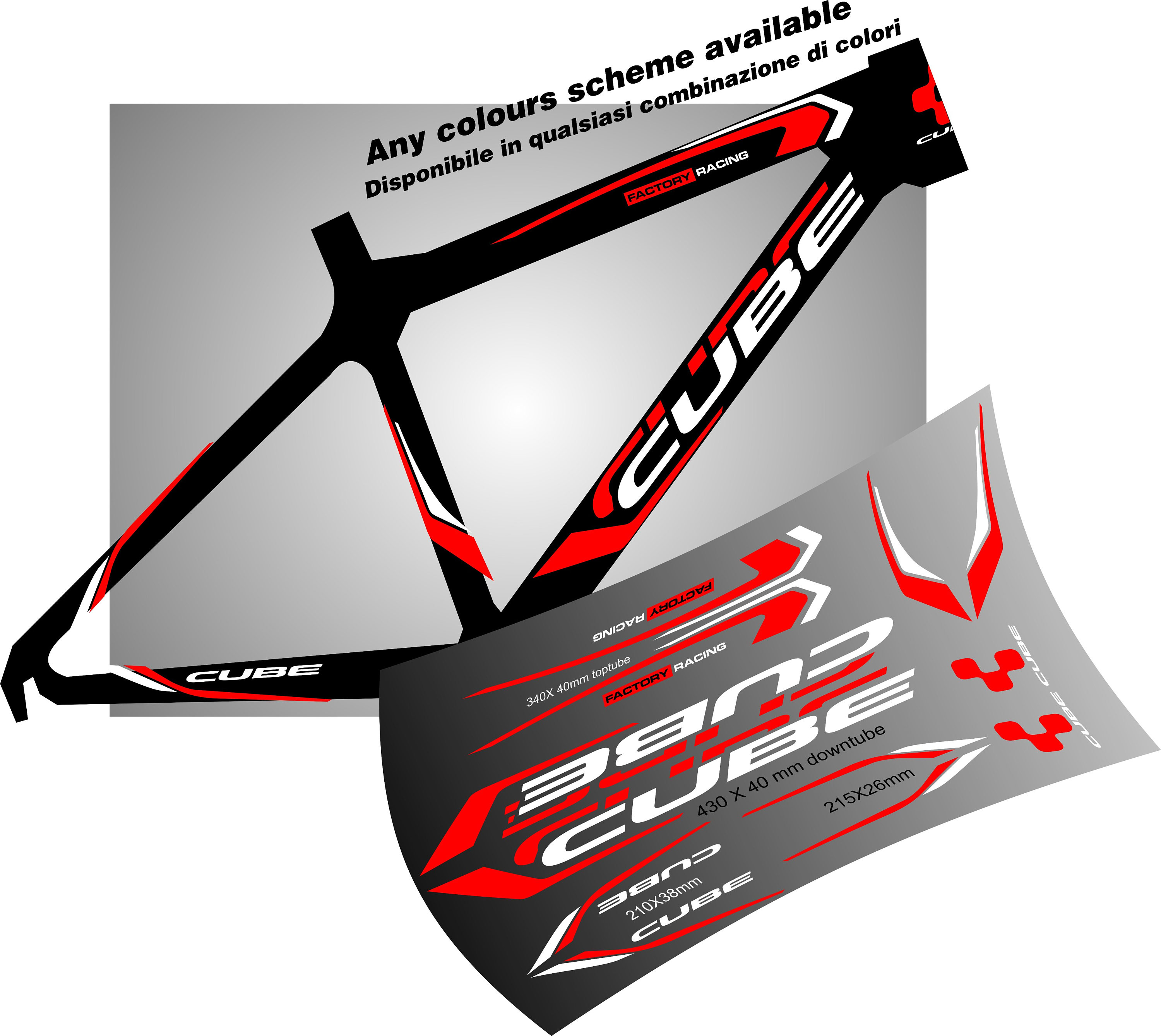 fahrrad aufkleber cube