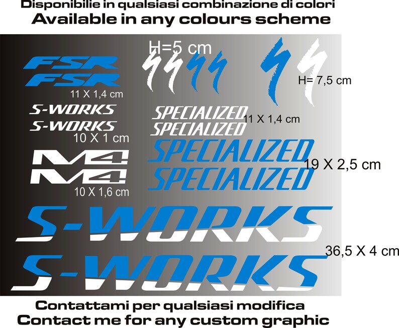 SPECIALIZED Bike Frame Grafic Stickers Decals Aufkleber Etsy Canada
