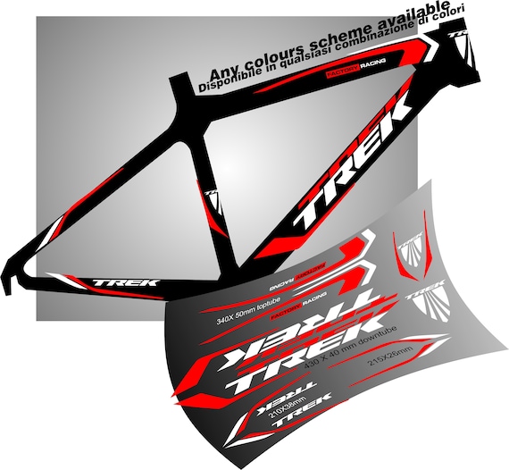 TREK mtb graphic stickers decal autocollant aufkleber | Etsy