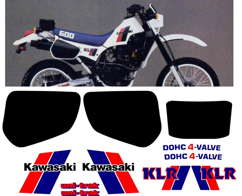 KAWASAKI KLR600 KLR 600 stickers decals aufkleber autocollant pegatinas