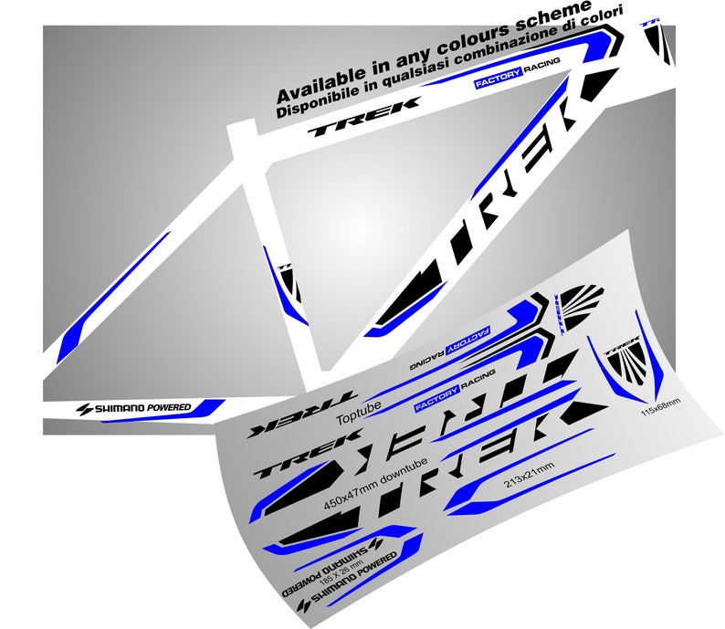 TREK bike frame grafic stickers decal aufkleber autocollant | Etsy