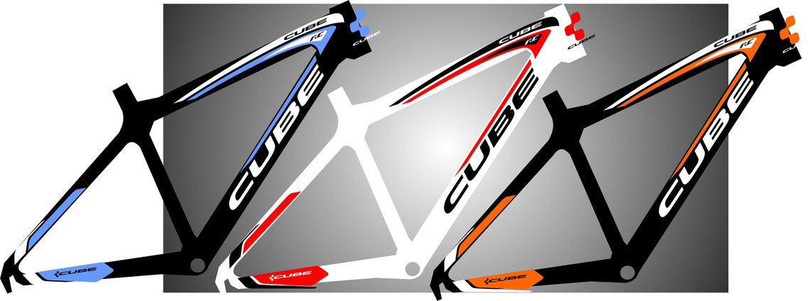 CUBE Fahrrad Rahmen Grafik Aufkleber Aufkleber Sticker Etsy