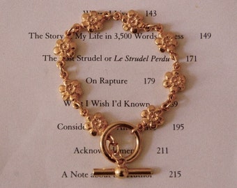 Vintage 1980s  gold plated daisy  linked bracelet