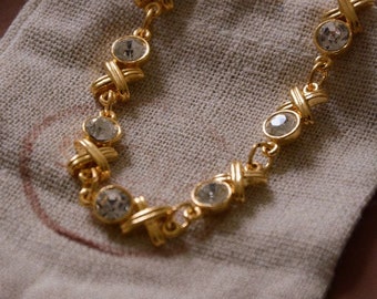 Vintage 1980s X O tennis bracelet