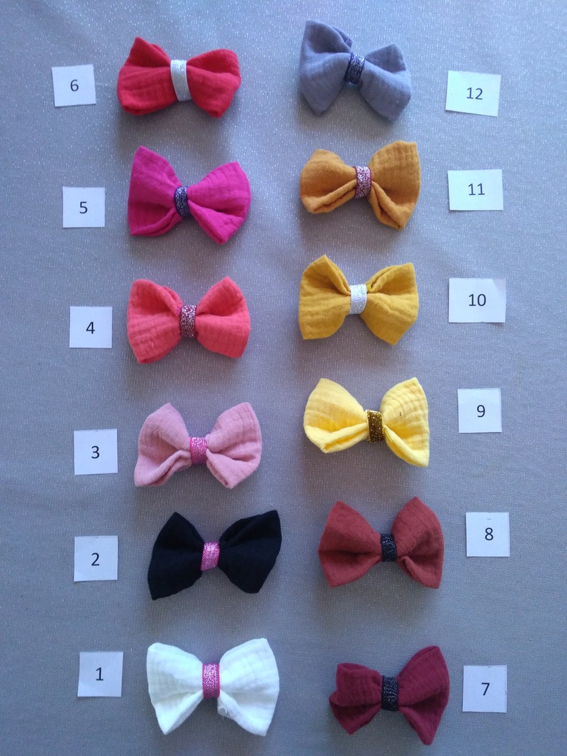 Barrettes à cheveux nœud/ Barrette bébé/ Nœud épingle mariage/ Barrette fille/ épingle à chignon/élastique cheveux /Barrette anti glisse image 4