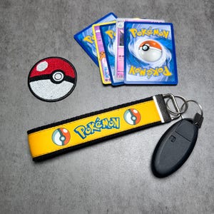 Gotta Catch Them All - Anime Key Fob Keychains, Wristlet Keychains, Manga Inspired Keychains, Anime Gifts, Wrist Lanyard