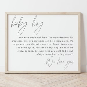 Baby Boy Nursery Wall Art My Darling Boy I Love You So Navy Etsy