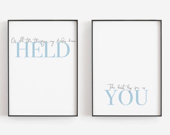 Printable Nursery Wall Art, Nursery Wall Decor, Baby Boy Nursery Wall Art, Nursery Quote Print, DIY Nursery Decor, Instant Download, Blue