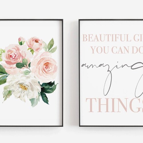 Printable Pink Nursery Wall Decor for Baby Girl Nursery Etsy